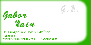 gabor main business card